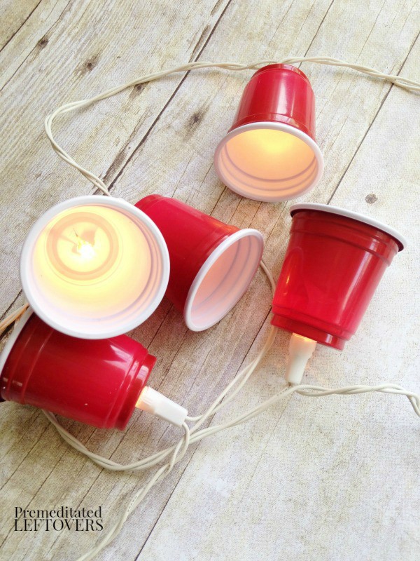 DIY Mini Red Solo Cup Party Lights