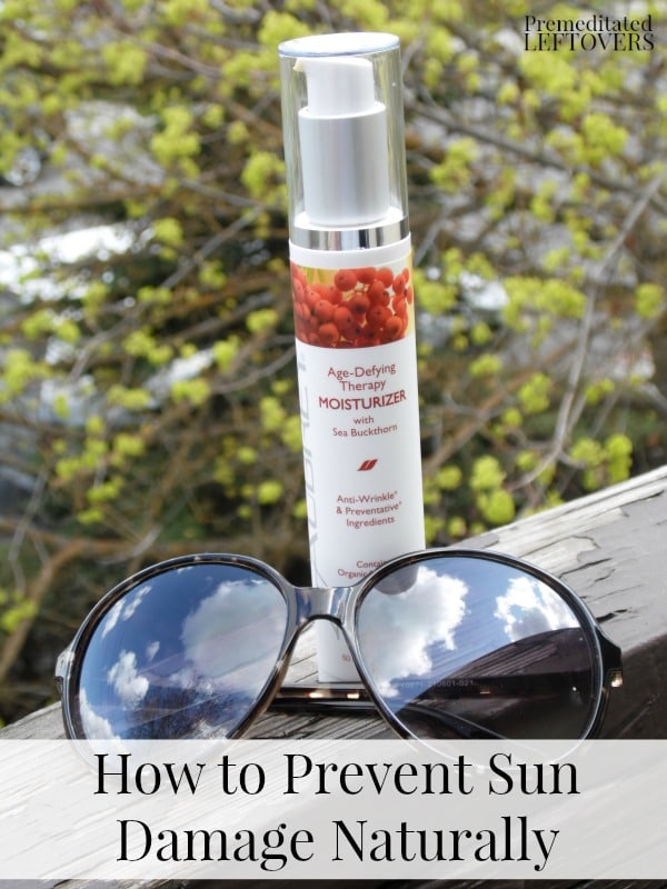 How to Prevent Sun Damage Naturally including tips for keeping away crow's feet, how to protect your skin from the sun and natural sun damage prevention.