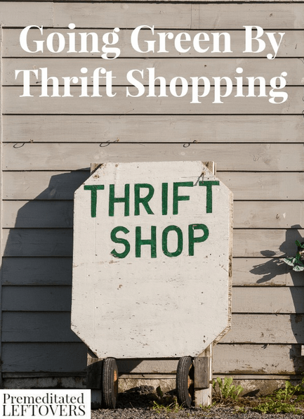 going green by thrift shopping