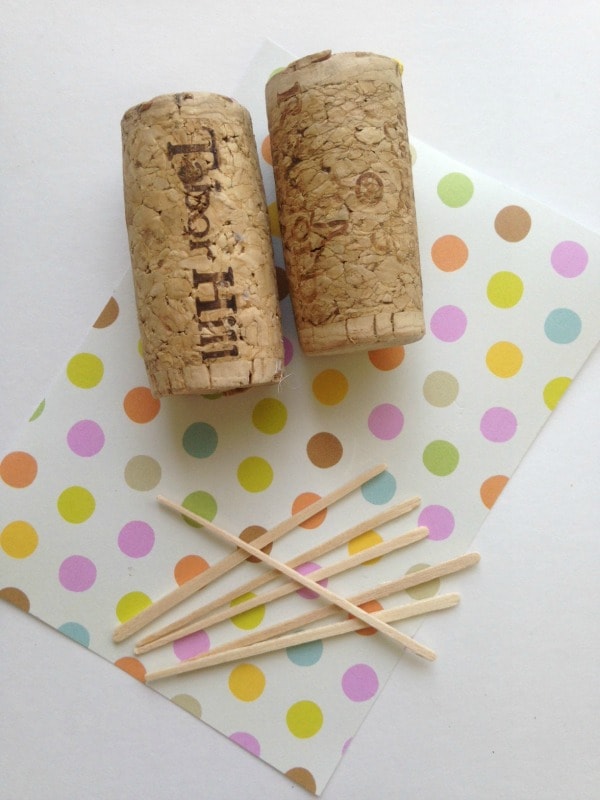 Supplies for wine cork sail boat crafts for kids