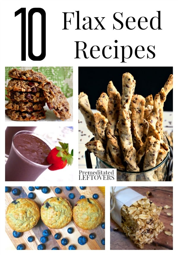 10 Great Flax Seed Recipes, including how to use flax seed as an egg substitute, flax seeds in baked goods and other flax seed recipe ideas.