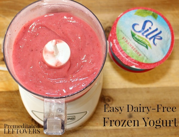 Easy homemade dairy-free frozen yogurt recipe using Silk dairy-free yogurt alternative
