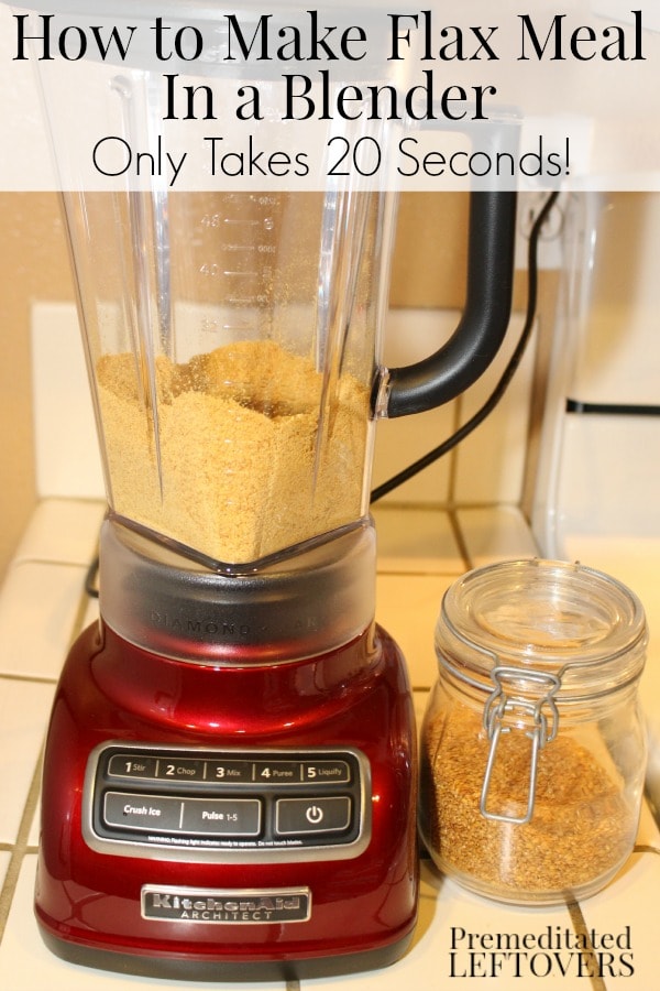 How to Make Flax Meal in a Blender: A quick and easy tutorial for making flax meal! Grind flax seeds in a blender to make your own flax meal or flax powder. 