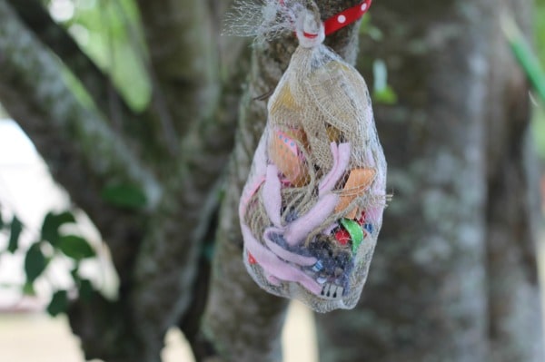 Bird Nest Filler Bag hanging