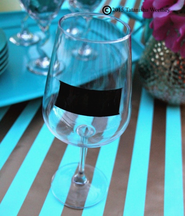 DIY Chalkboard Wine Glasses Handpainted