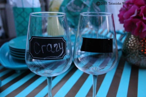 Chalkboard Wine Glass