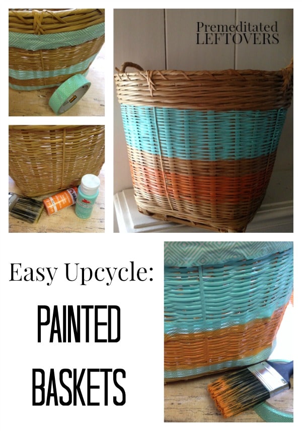 How to Paint a Basket - Here is an easy tutorial on how to paint a basket to take a basic basket and make a custom piece of home decor.