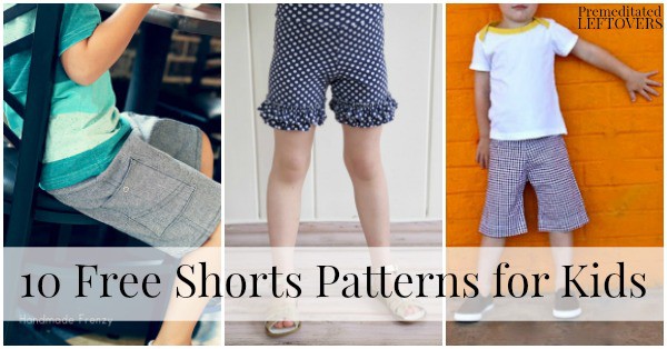 10 Free Shorts Patterns for Kids