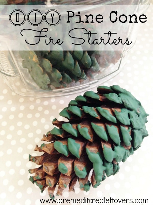 DIY Pine Cone Fire Starters - How to make DIY pine cone fire starters using just pine cones and old crayons. They are perfect for campfires and bonfires.