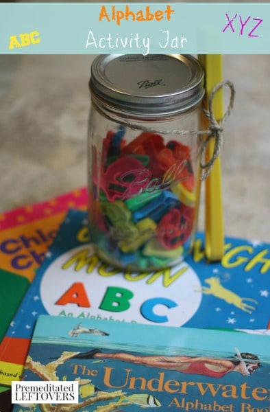 Alphabet Activity Jar and 5 Fun Alphabet Activities - How to make an alphabet activity jar plus 5 alphabet activities for preschoolers.