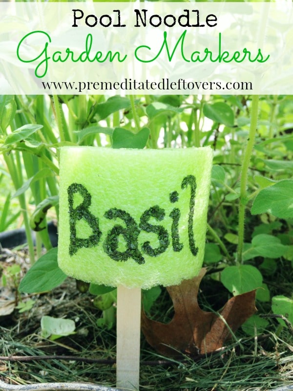 DIY Pool Noodle Garden Markers - How to make easy and frugal DIY pool noodle garden markers to label your plants. 