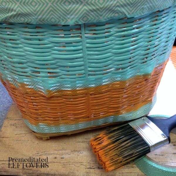 DIY painted basket tutorial
