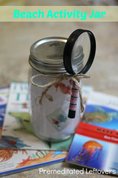 beach mason jar