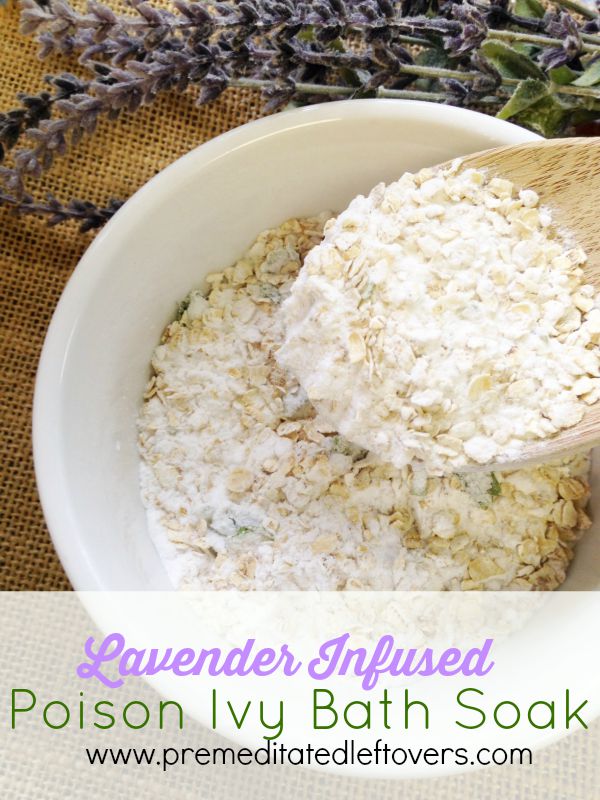 Homemade Lavender Infused Poison Ivy Bath Soak: This lavender poison ivy bath soak has the ingredients needed to help soothe itch and even dry out the rash.