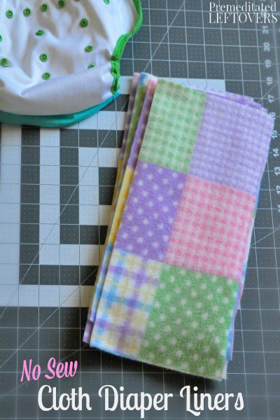 No Sew Cloth Diaper Liners-Cloth diaper liners are helpful to have on hand.These No Sew Cloth Diaper Liners are an easy project despite your sewing ability.