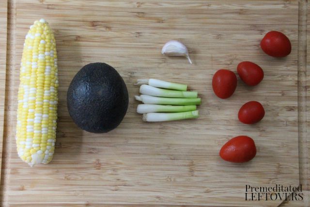 Pan Fried Corn Salad ingredients