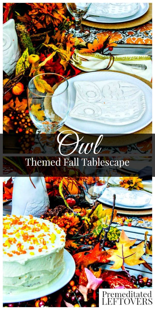 Love Owls and looking for owl decorations and ideas? Here's a budget-friendly decor idea to try: Owl Themed Fall Tablescape