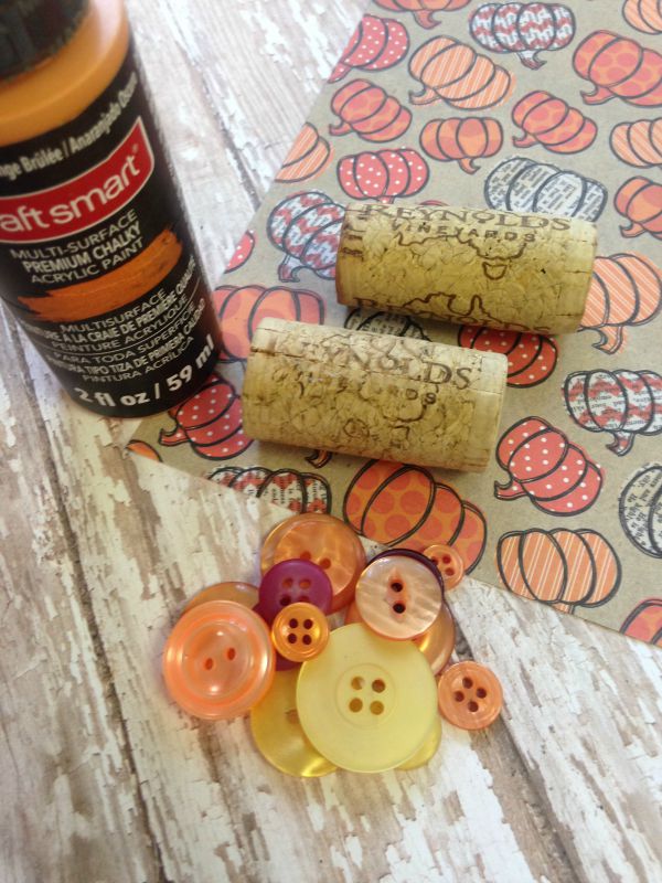 Frugal Fall Wine Cork Place Card Holder