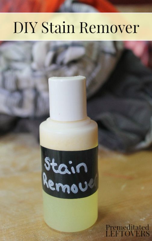 DIY Laundry Stain Remover - Use this simple tutorial to make your own frugal, homemade laundry stain remover to fight food, oil, and dirt stains naturally.
