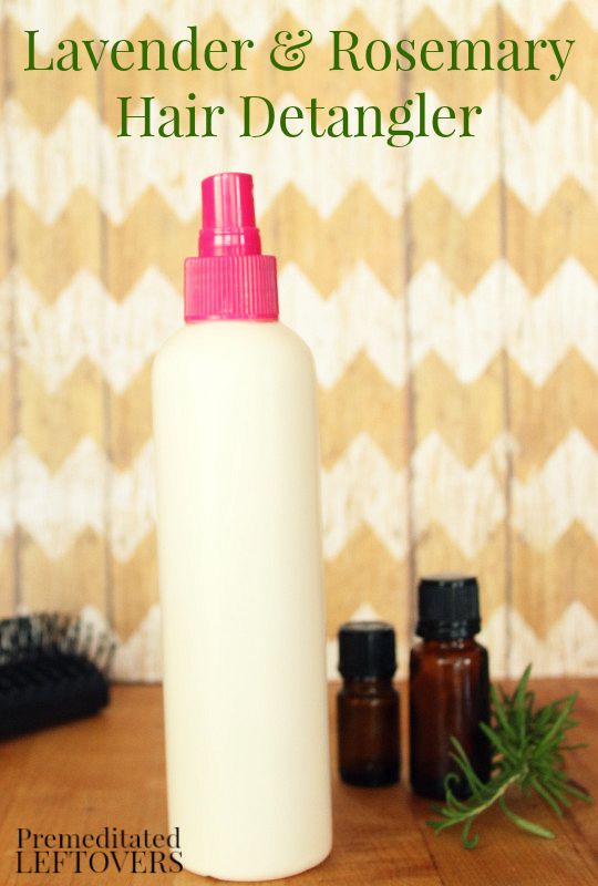 Homemade Lavender and Rosemary Detangling Spray Tutorial: DIY detangling spray to remove tangles in hair. This detangling spray uses natural ingredients