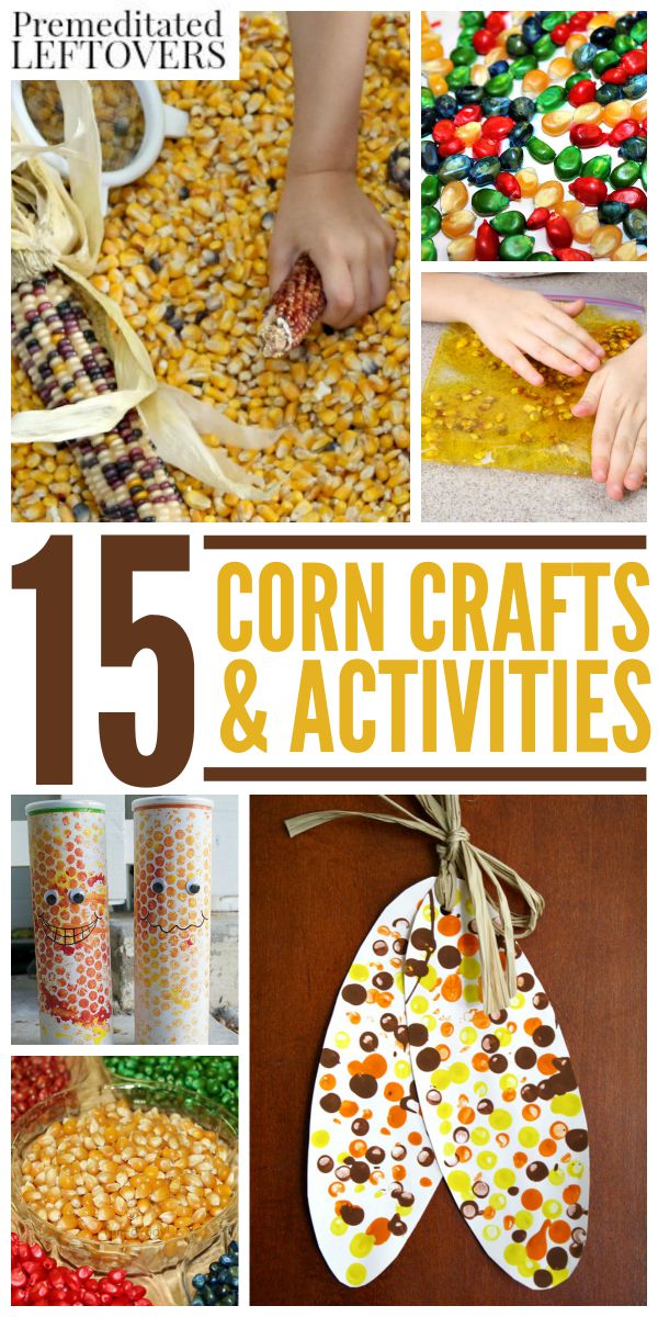 15 Corn Crafts and Activities for Kids- You can teach kids everything from art to agriculture with these cool corn activities. Each one is fun and frugal!