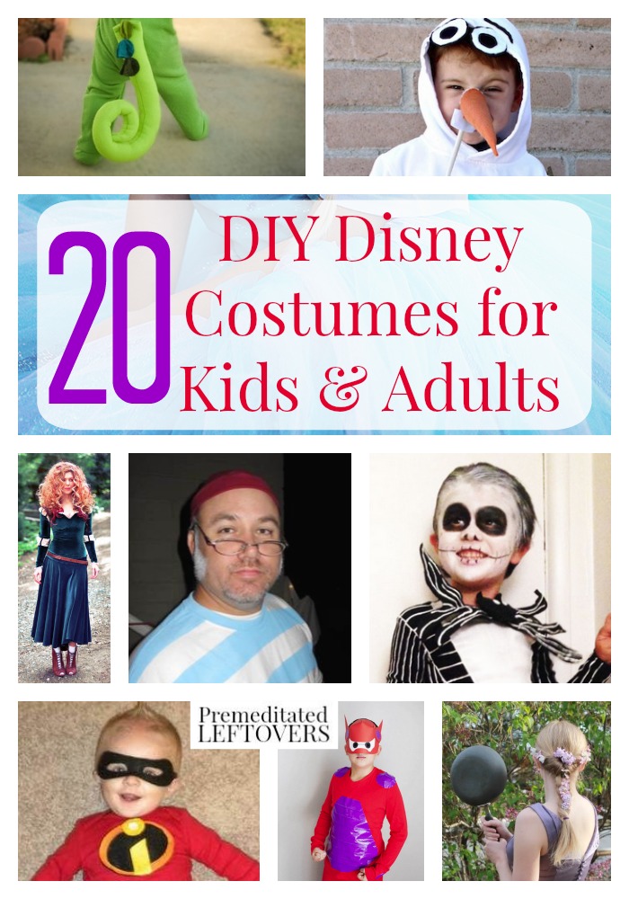 20 DIY Disney Costumes for Kids and Adults- There is something for the whole family included in these 20 homemade Disney costumes. Make one this Halloween!