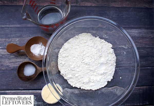 Homemade Flour Tortilla Recipe ingredients