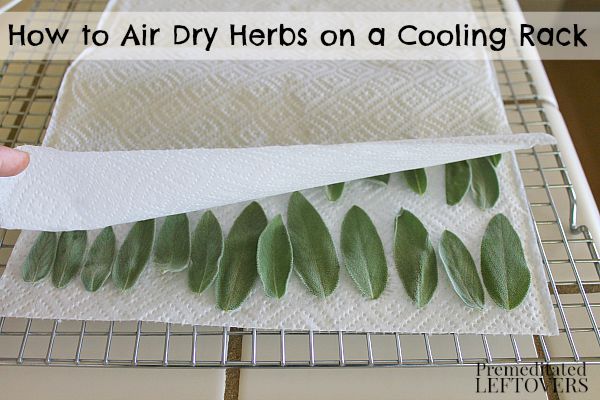 How to Air Dry Herbs on a Cooling Rack