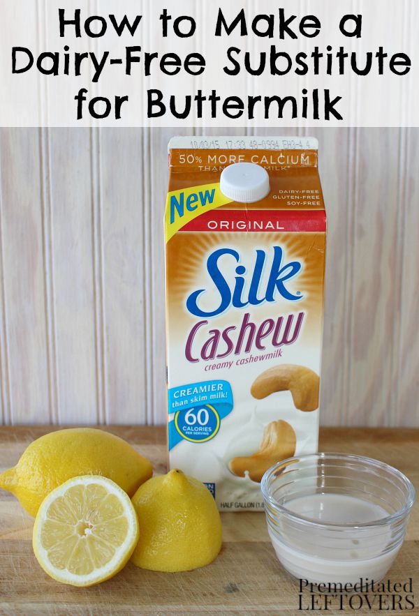 How to Make a Dairy-Free Buttermilk Substitute using Cashewmilk.