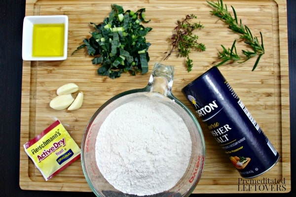 Garlic & Kale Breadsticks with Honey Herb Butter- ingredients