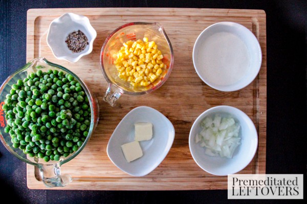 Pea & Pan Fried Corn Soup ingredients