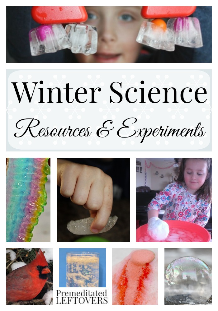 Winter Science Resources and Experiments- Teach kids about Winter with these educational resources. They include snow and ice experiments, videos, and more.
