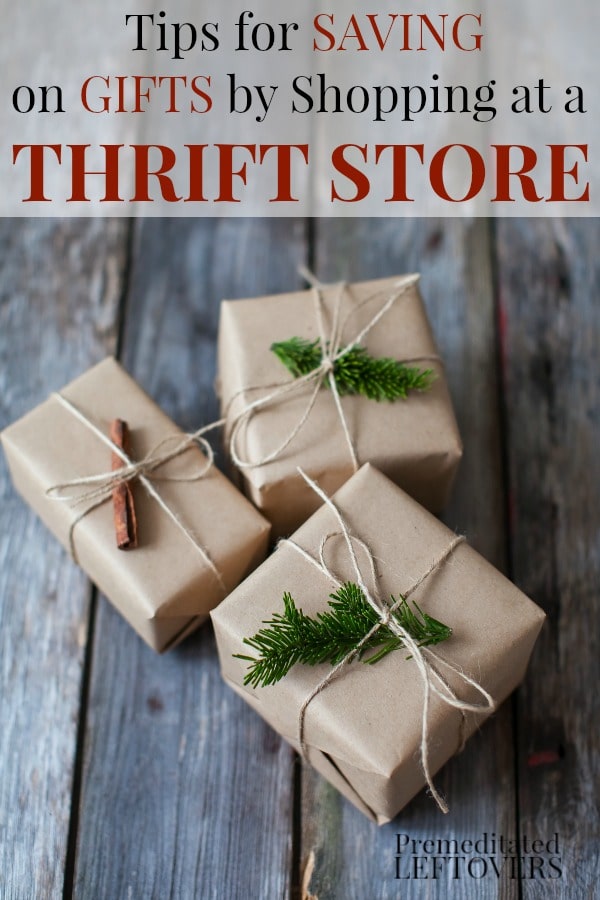 These 12 Tips for Saving on Gifts by Shopping at a Thrift Store will show you how to buy used items at thrift stores and turn them into nice gifts.