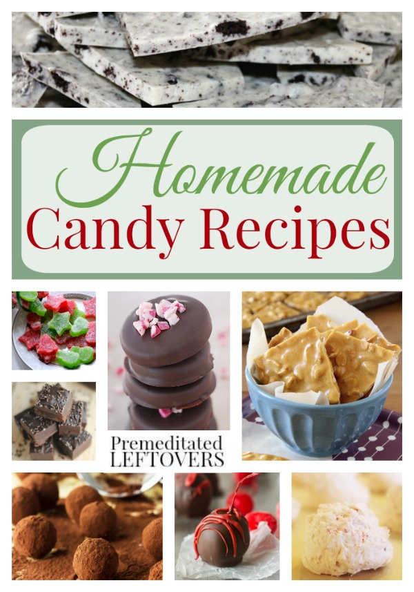 Homemade Candy Recipes- These candy recipes are easy to make right at home. Share a batch at your next holiday party or package them up and give as gifts!