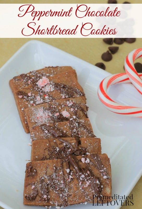Peppermint Chocolate Shortbread Cookies- Do you enjoy baking holiday treats? The chocolate and peppermint in this shortbread cookie recipe is delightful! 