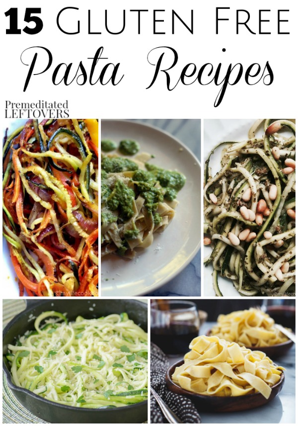 15 Gluten-Free Pasta Recipes- These gluten-free recipes include traditional flour noodles and noodle substitutes. Enjoy them with your favorite pasta sauce!