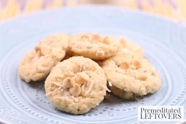 White Chocolate Chip Cookies with Coconut and Sunflower Seeds