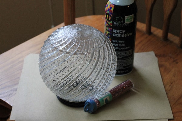 Upcycled Globe Light Enchanted Fairy Lantern materials