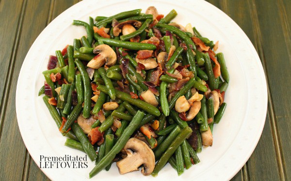 green bean recipe with mushrooms and bacon