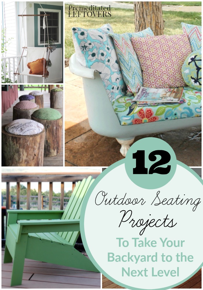 DIY Outdoor Seating Projects- These outdoor benches and chairs can be made on just about any budget. They're a fun way to add seating to your porch or yard.  