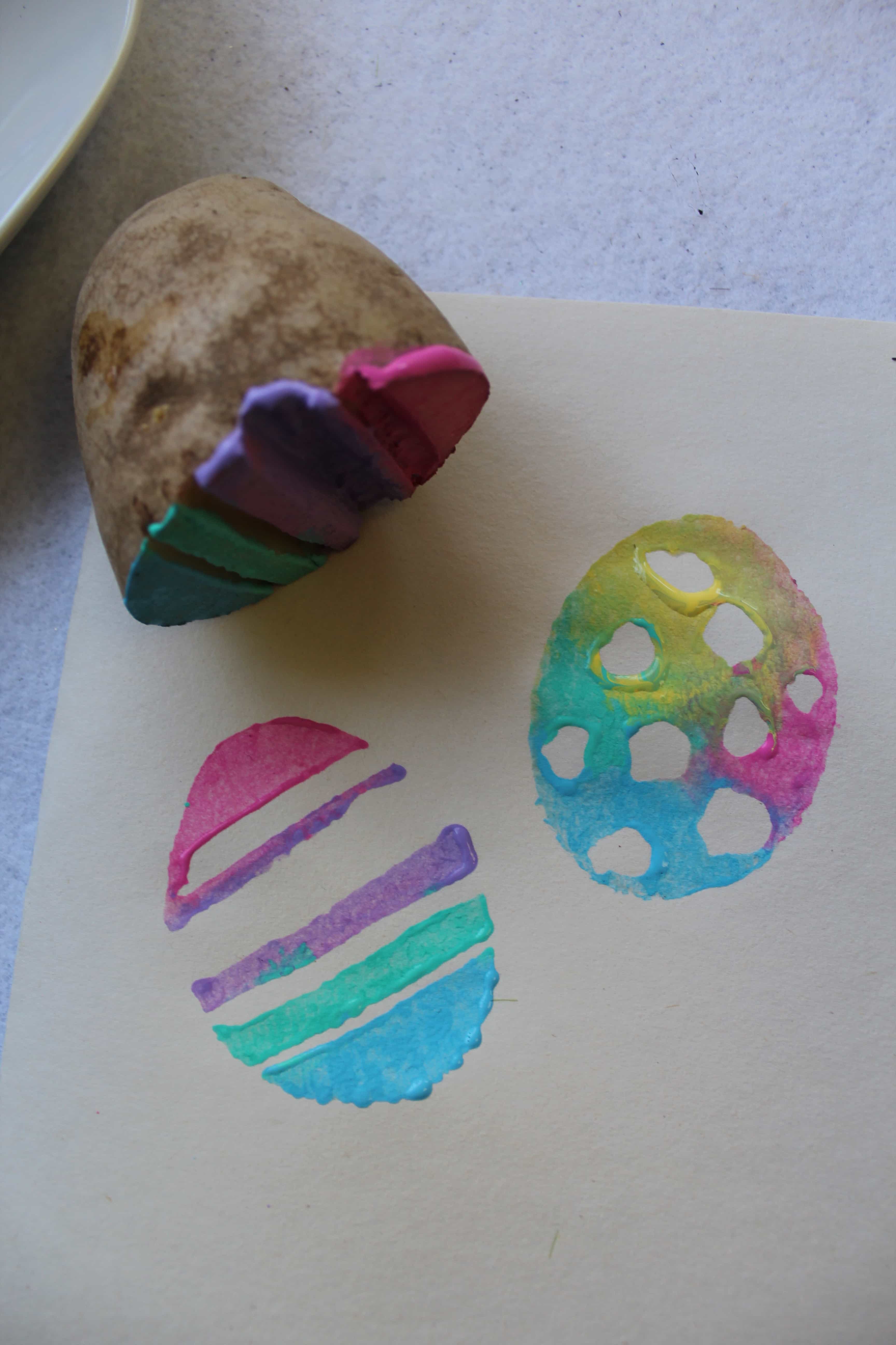 Handmade Easter Egg Stamps for Kids