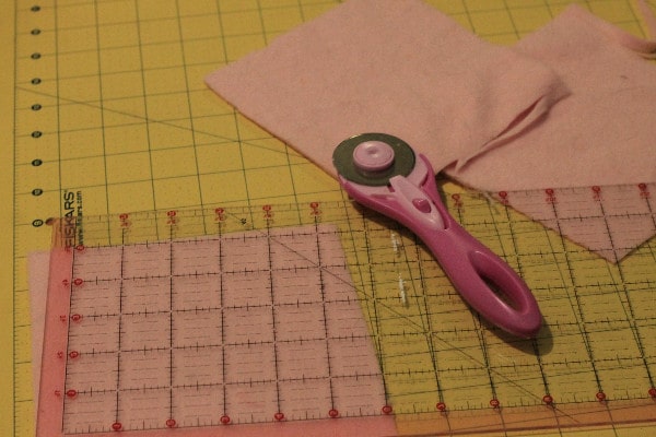 Homemade Reusable Baby Wipes cutting fabric