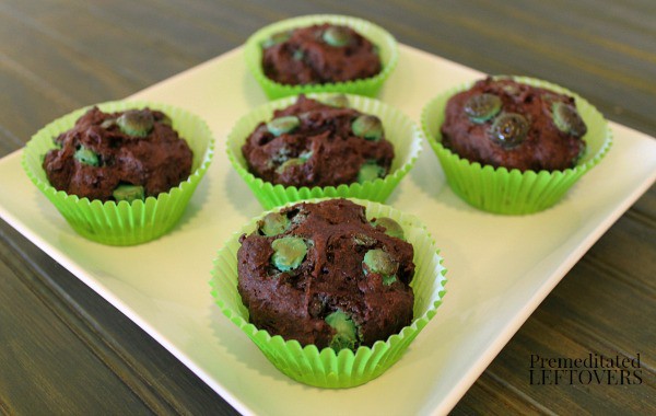 Gluten-Free Chocolate Muffins Recipe with Mint Chips