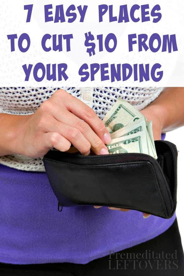 It's easy to find places to cut $10 from your spending throughout the week. When we examine our budget, we can make small changes that add up to big savings!