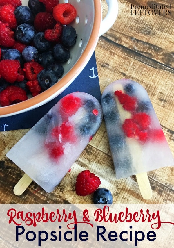 Quick and Easy Raspberry and Blueberry Popsicle Recipe using fresh raspberries and blueberries