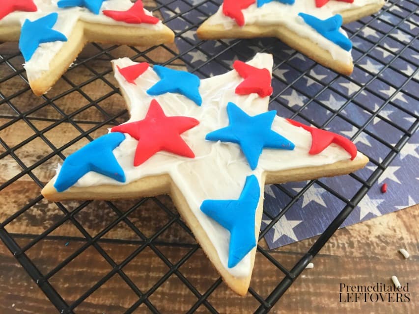 Patriotic Star Cookies - close up