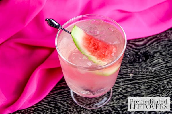 Watermelon & Lemonade Martini- Enjoy this lemon martini with your favorite gin and a slice of fresh watermelon. It's a fun and easy summer cocktail recipe!