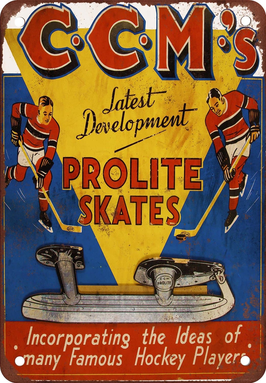 Vintage Metal Signs to Make You Feel Nostalgic- CCM proline skates