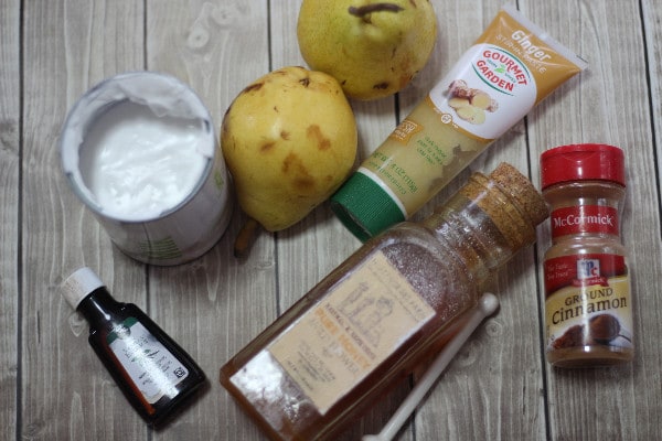 Spiced Ginger Pear Popsicles- ingredients