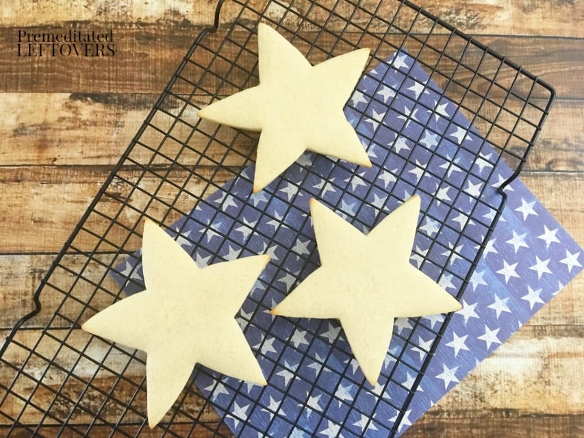 Patriotic Star Cookies - star cookies cooling